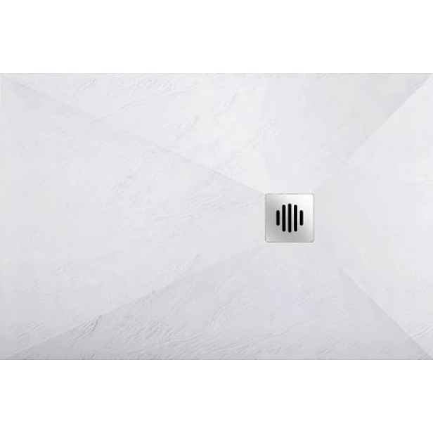 Stacato LIMON sprchová obdélníková vanička 1000 X 800 mm z litého mramoru; povrch imitace kamene; bílá mat