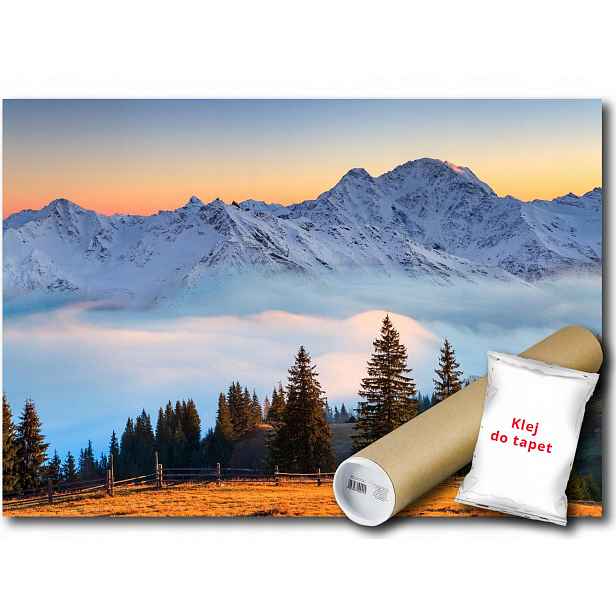Vinylová fototapeta Hory v mlze 152x104
