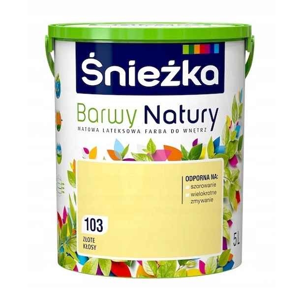 Barva barva na stěny Śnieżka Barvy přírody 5L Zlaté Klasy 103