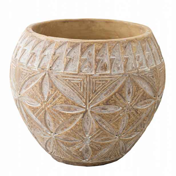 Donica Tribe betonová béžová, průměr 20 cm