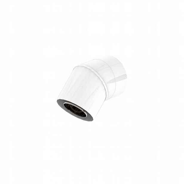 Dvoustěnné Turbo koleno (nerezová ocel 0,4 mm) 60/100 45 bílé SX-TDNV60