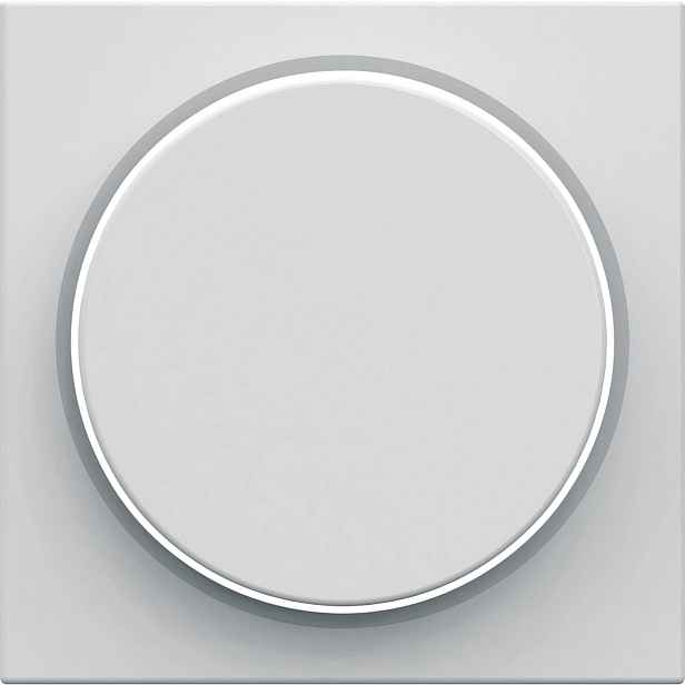 Kryt otočný stmívač Hager lumina 45×45 mm bílá lesk
