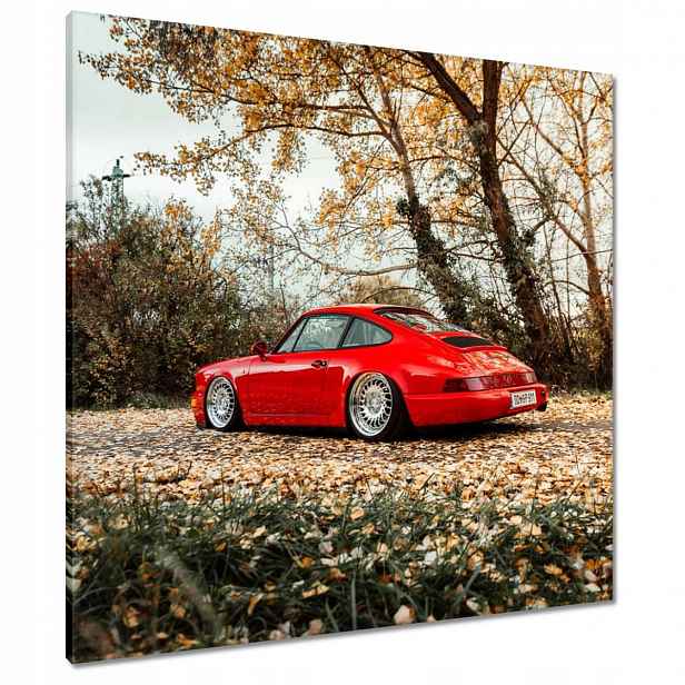 Obrazy 80x80 Červené Porsche Auto