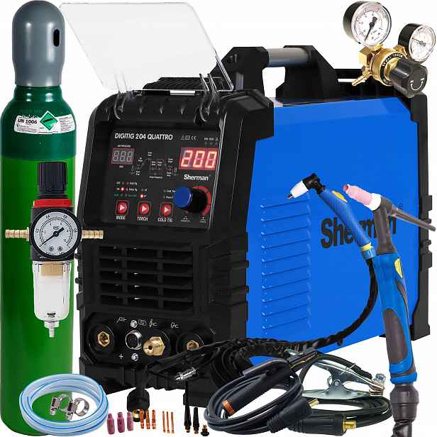 Sherman Digitig 204 Quattro Svařovací stroj Tig Mma Plazma Cold Tig 230V SET3