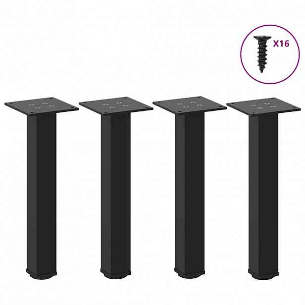 vidaXL Nohy ke konferenčnímu stolku 4 ks černé 30-32 cm ocelové