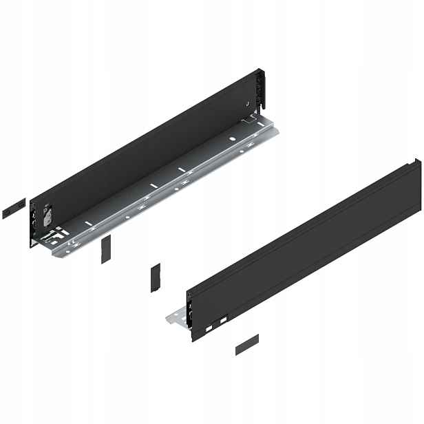 Blum 770M5002S Boční strana zásuvky Legrabox černá matná