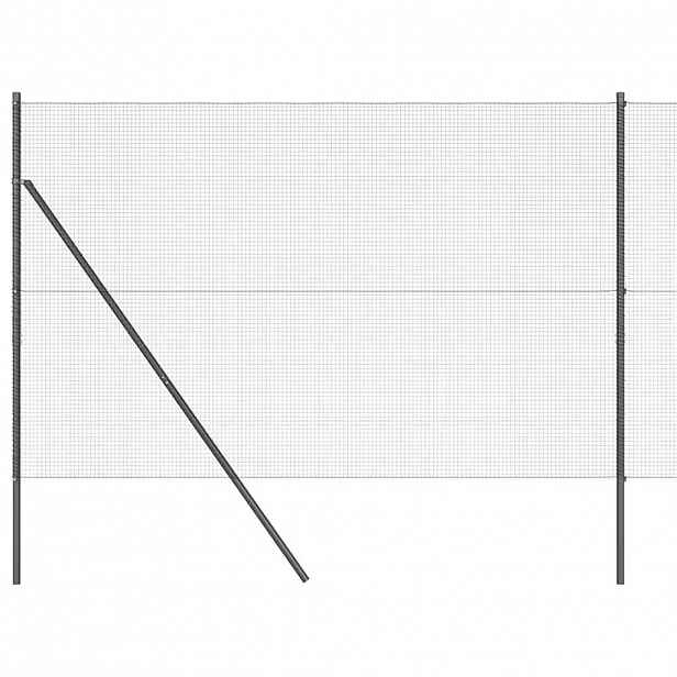 vidaXL Zemní upevnění svařované drátěné ploty 50 x 1,5 m Šedá Síťovina