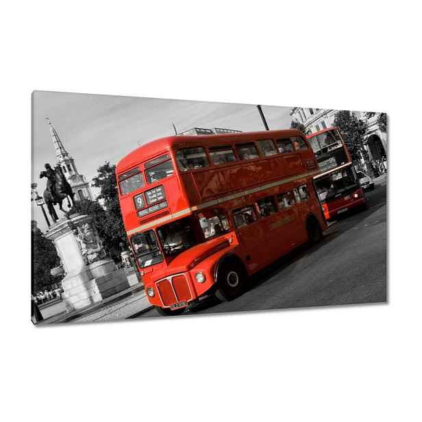 Obrazy 120x70 Červený autobus Londýn