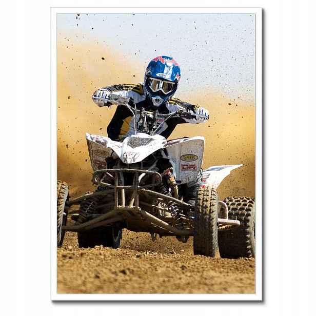 Plakáty v rámu 50x70 Quad Poušť Rallye Závod