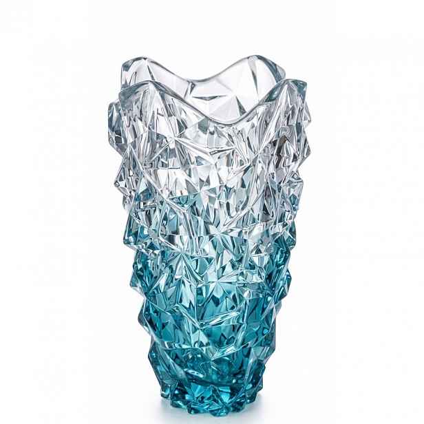 Bohemia Prestige Dekorativní váza Cliff Ice Blue 30 cm