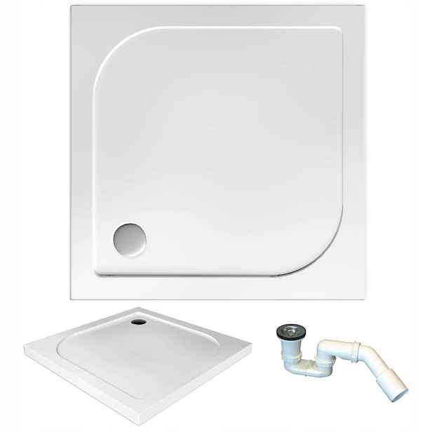 Čtvercová podlahová vanička Tenor 80x80 sifon
