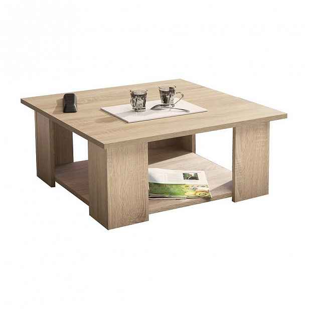 Konferenční stolek v dekoru dubu TemaHome Square, 67 x 67 cm