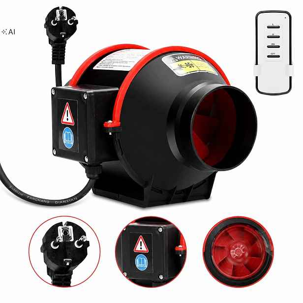 Trubkový ventilátor pro malé místnosti 150 mm Kanálový ventilátor