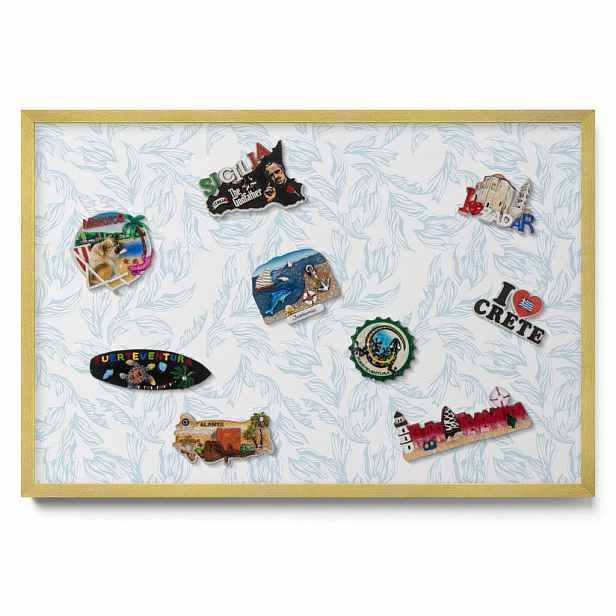 TULUP MAGNETICKÁ TABULE 60x40 cm zlatý rám – Pravidelný ornamentální vzor