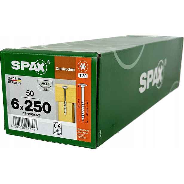 Vruty do dřeva 6x250 Spax A`50