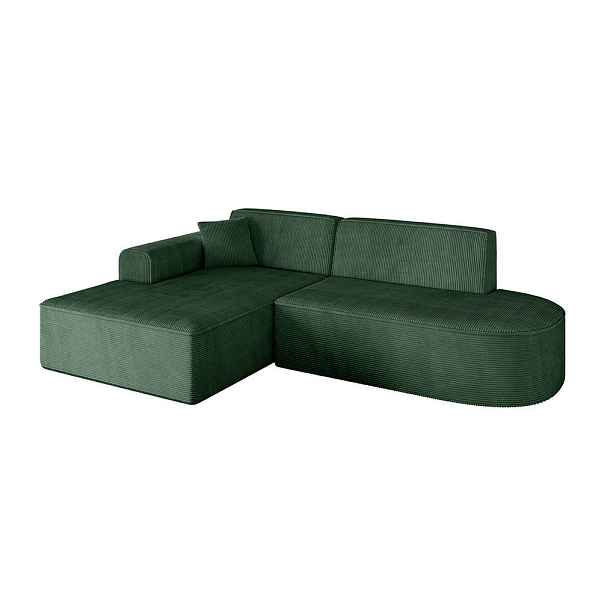 ALTDECOR ROHOVÁ SEDAČKA s otomanem, levá IREA-L1-v3 232x165x77 Zelená Manšestr