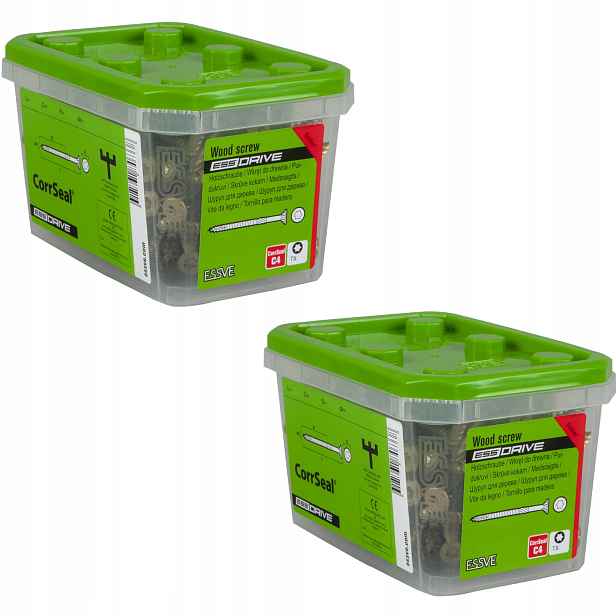 Essve Essdrive Šroub do dřeva s kuželovou hlavou Fs CorrSeal 6,0x60 mm 100 ks x2
