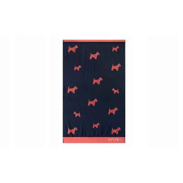 Plážový ručník velký bavlna 100x160 Dogs červeno-modrý