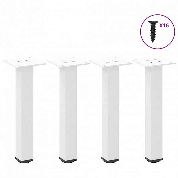 vidaXL Nohy ke konferenčnímu stolku 4 ks bílé 30-32 cm ocelové
