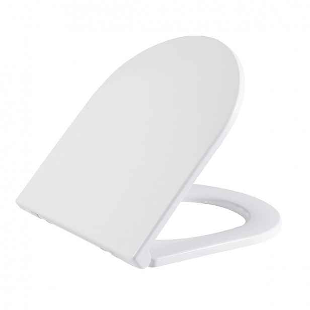 WC sedátko Toluco - Slim/SoftClose - UF plast - bílá lesklá - 36x4,2x43 cm