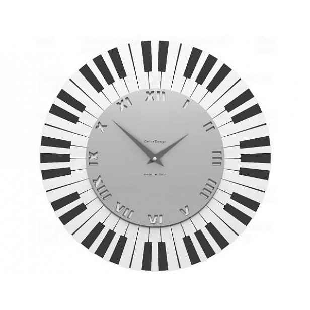 Designové hodiny 51-10-2-2 CalleaDesign Piano black 45cm