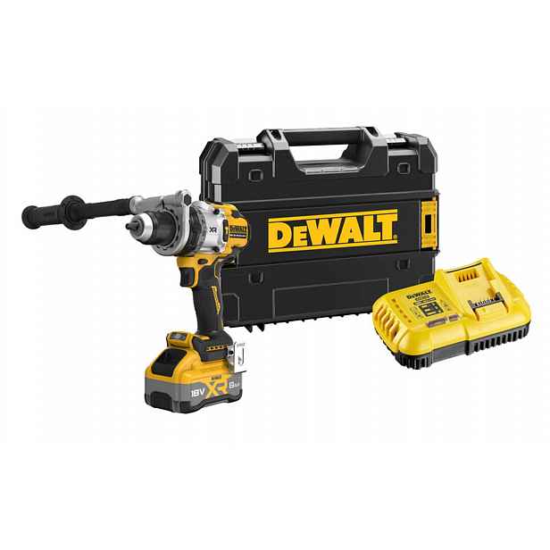 DeWALT - 18V AKU vrtačka s příklepem, 1x aku 8,0 Ah XR, nabíječka DCD1007WW1T