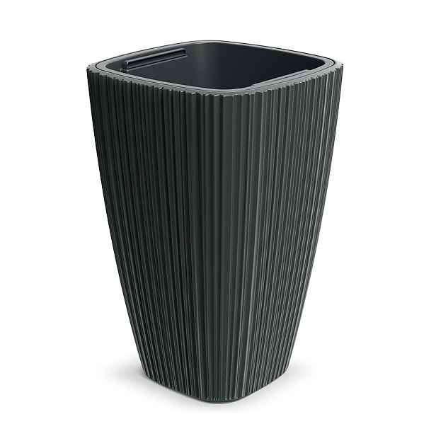 Prosperplast Plastový květináč OROS tmavě šedý, varianta 39 cm
