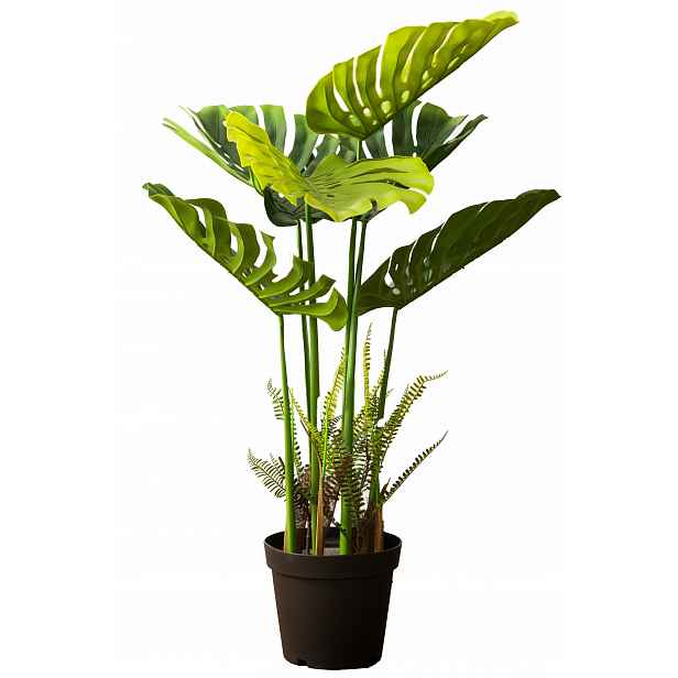 Umělá Monstera Velká XXL 120 cm realistická jako živá podlahová dekorace