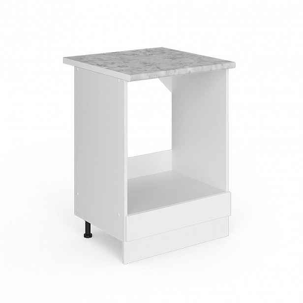 Vicco SKŘÍŇKA NA VESTAVĚNOU TROUBU R-Line Bílá vysoký lesk 60 cm s pracovní deskou