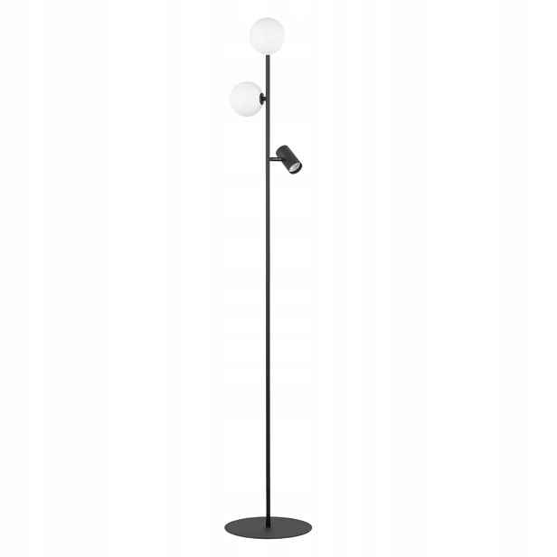 Podlahová Lampa Vox Černá Bílá Klosz 2XG9 1XGU10 stojací lampa do obývacího pokoje