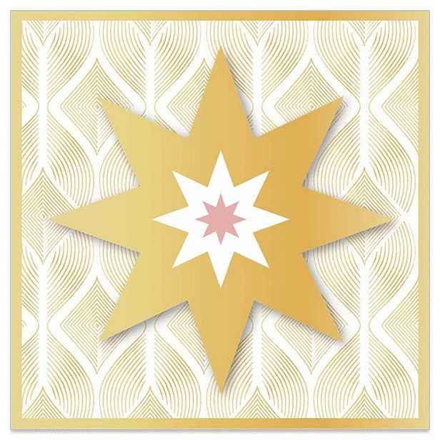 Přání 3D s obálkou 8x8 cm Artebene Stars
