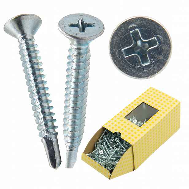 Šrouby Pgb samovrtné 4,8x25 mm do kovu, kuželová hlava 500ks