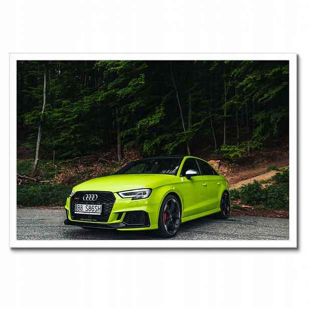 Plakáty v rámu 60x40 Limetkové Audi Auto