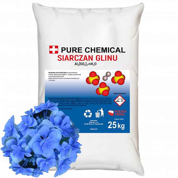 Síran Hlinitý Čistý Modrá Hortenzie Snižuje pH 25 kg