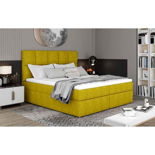 Boxspring Glossy Rozměr: 185 x 210 cm, látka: Omega68