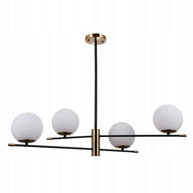 Stelia Závěsná lampa Černá Hnědá Moderní 4xE14 5W IP20