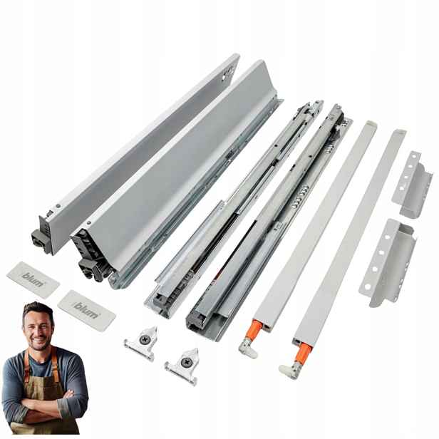 Šuplík Blum Tandembox Antaro 500 mm Střední 167 mm Nosnost 35 kg Šedá
