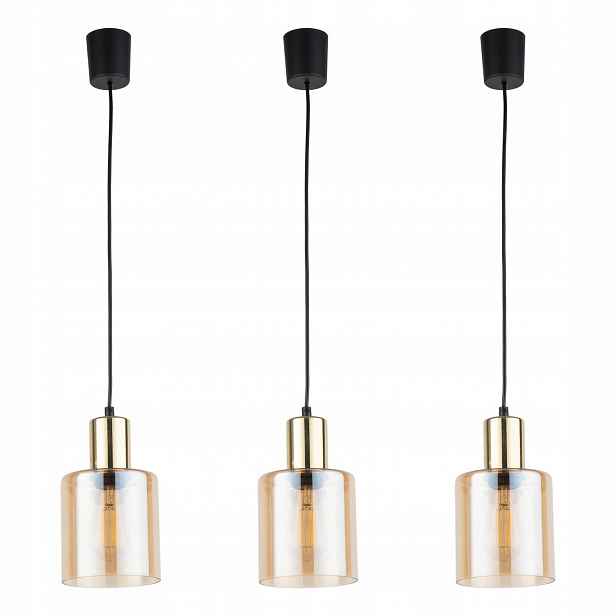 Tk Lighting Sada 3x Závěsná lampa Sierra Gold 6665