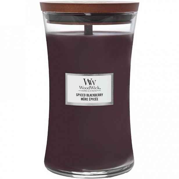 Woodwick Vonná svíčka váza velká Spiced Blackberry, 609 g