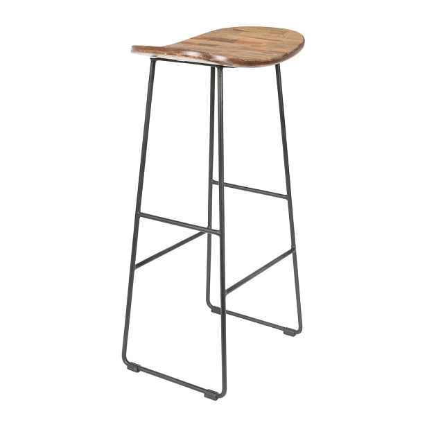 Barová stolička z teakového dřeva v přírodní barvě (výška sedáku 76 cm) Tangle – White Label