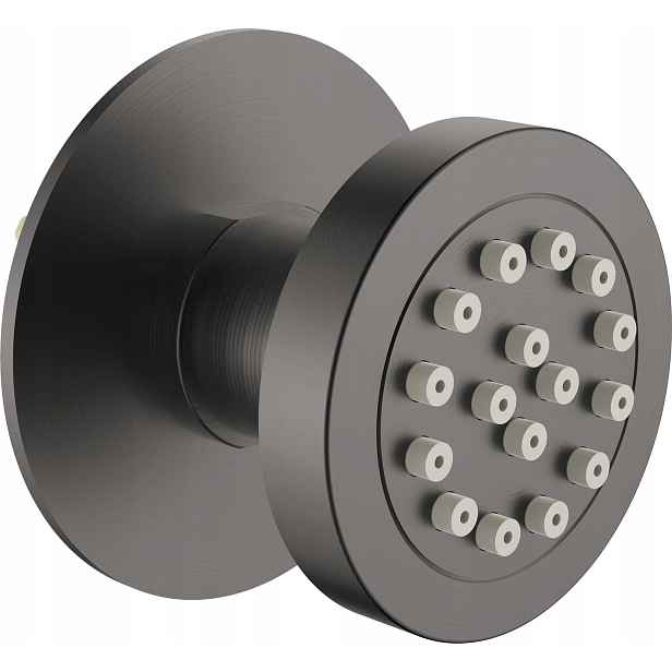 Kulatá sprchová tryska Titanium, podomítková, Anti-calc, mosaz