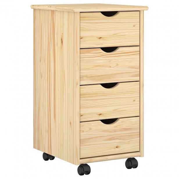 vidaXL Kolejová skříň 34 x 39 x 65,5 cm Masivní borovicové dřevo Hnědá