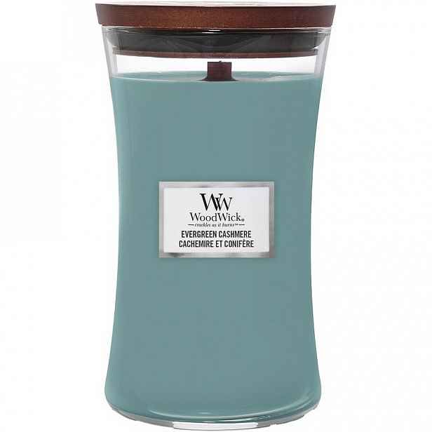Woodwick Vonná svíčka váza velká Evergreen Cashmere, 609 g