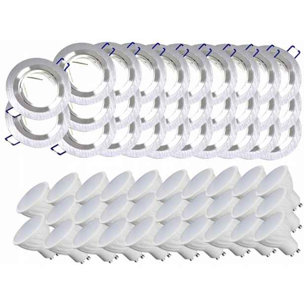 29x Nastavitelná Hliníková Lampa Stropní Lampa Inox Led Žárovky 7W