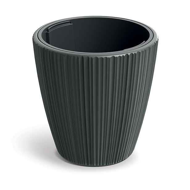 Prosperplast Plastový květináč OROS tmavě šedý matný, varianta 39 cm
