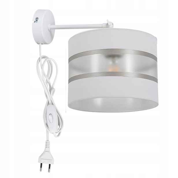 Nástěnná Lampa, Válec, Stříbrná Barva S Vypínačem