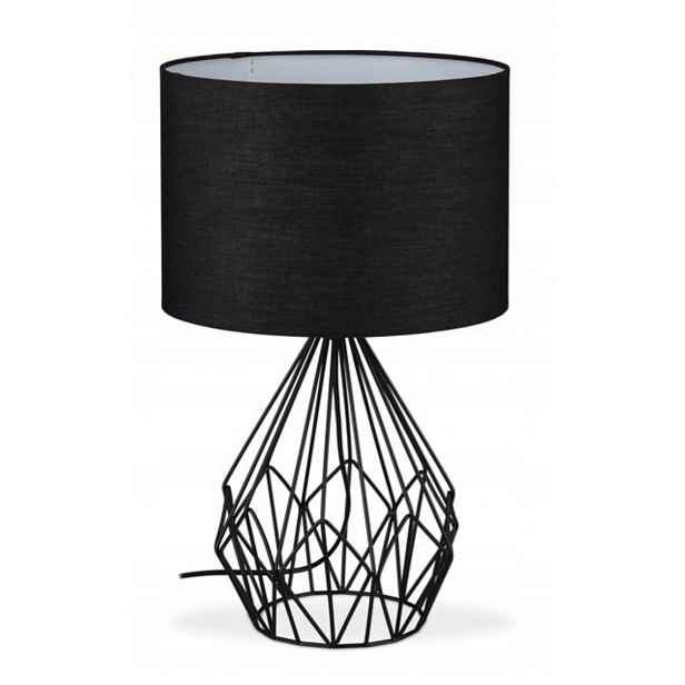 Černá stolní lampa, osvětlení, volně stojící lampa