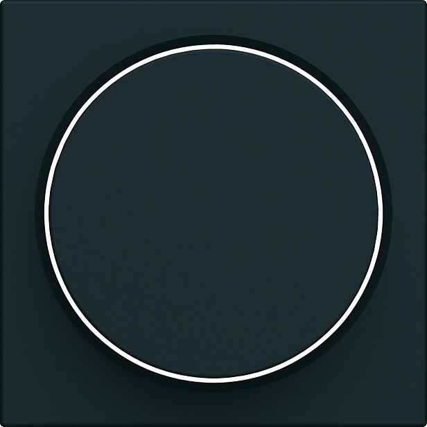 Kryt otočný stmívač Hager lumina 45×45 mm černá mat