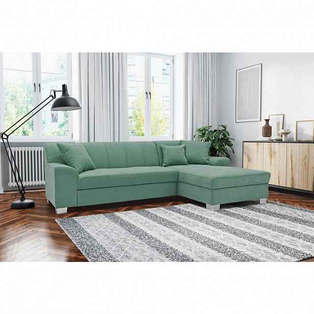 MID.YOU ROHOVÁ SEDAČKA, textil, mátově zelená