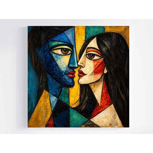 Obraz Na Plátně Plátně Abstrakce Kubismus Pár Muž 60x60